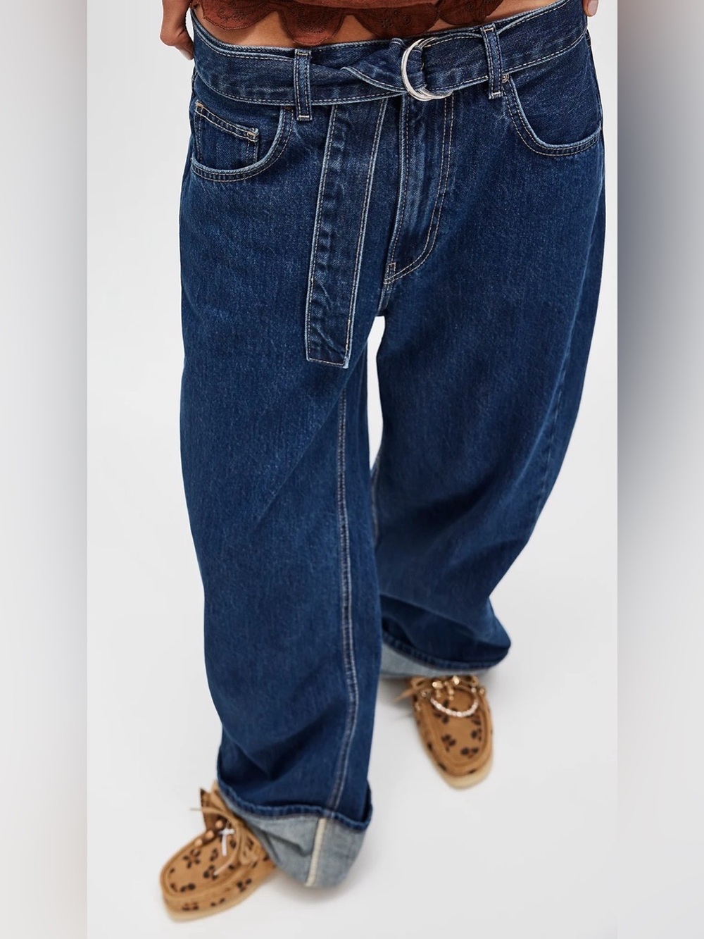 We The Free Indigo Wide-Leg Belted Flare Jeans - Picture 14 of 14